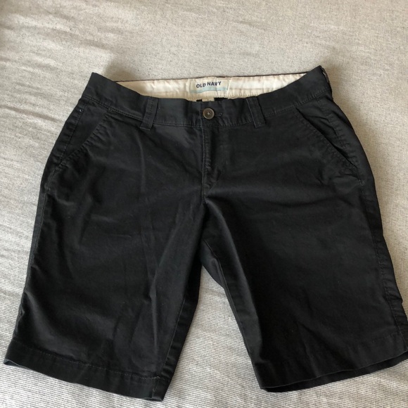 Old Navy black, Bermuda length shorts. - Picture 1 of 3